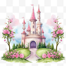 梦幻城堡元素图片_梦幻城堡元素立体免抠图案