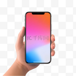 手机手掌元素立体免抠图案