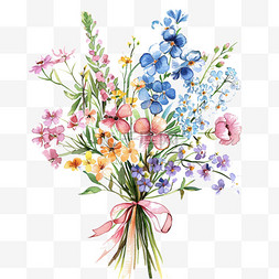 花朵手绘插画春天免抠元素