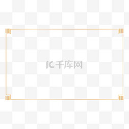 中国风简约烫金边框图片