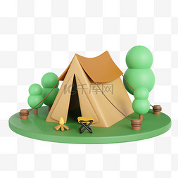 3D立体露营帐篷设计图