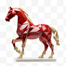 马匹图案图片_动物马匹元素立体免抠图案