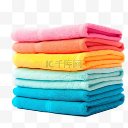 毛巾彩色元素立体免抠图案