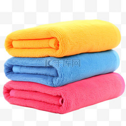 毛巾彩色元素立体免抠图案