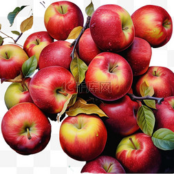 苹果水果元素立体免抠图案