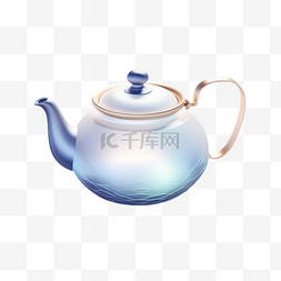 茶壶图案图片_透明茶壶元素立体免抠图案