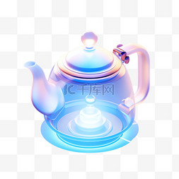 茶壶图案图片_透明茶壶元素立体免抠图案