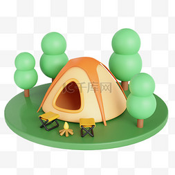 野外露营帐篷图片_3D立体露营帐篷图片