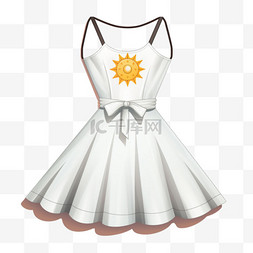裙子太阳元素立体免抠图案