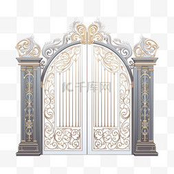 拱门装饰拱门图片_豪华拱门元素立体免抠图案