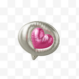 3d铝膜气球爱心素材