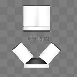 包装盒子半开3D立体设计图