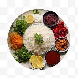 米饭图片_米饭蔬菜元素立体免抠图案
