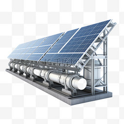 太阳板能源元素立体免抠图案