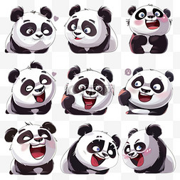 熊猫卡通表情包图片_卡通可爱萌宠小熊猫表情包图片