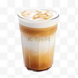 咖啡图片_牛奶咖啡元素立体免抠图案