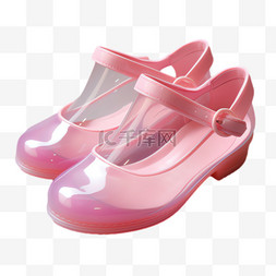 粉色高跟鞋元素立体免抠图案
