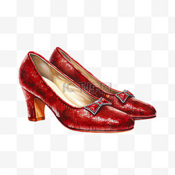 红色高跟鞋图片_红色高跟鞋元素立体免抠图案