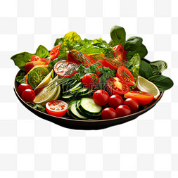 蔬菜沙拉psd图片_蔬菜沙拉元素立体免抠图案