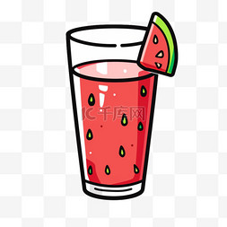 手绘西瓜汁免抠图片图片_夏天水果素材西瓜汁