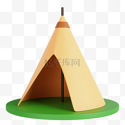 3D立体夏季露营帐篷设计