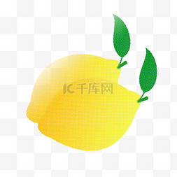 夏季图片_半调波点风格夏日水果柠檬免抠图