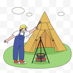 夏日露营野餐设计图