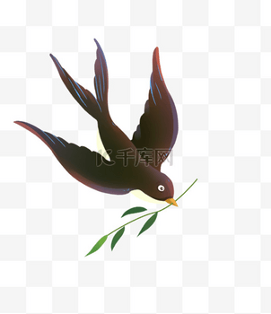 清明清明节小燕子插画元素