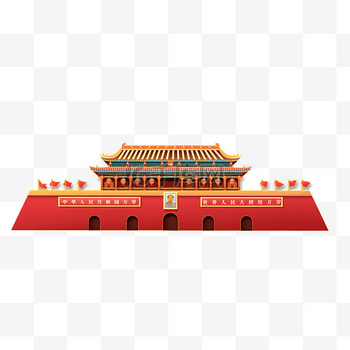 国庆国庆节天安门元素
