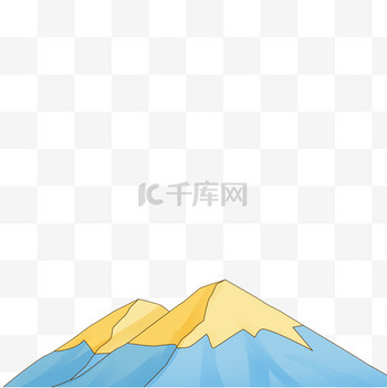 彩色卡通山峰山风景景色图片