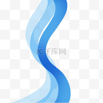 简约科技蓝色曲线素材