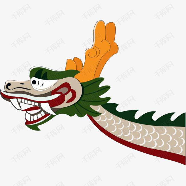 端午节威猛龙舟龙头