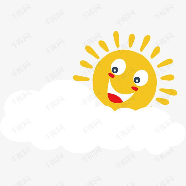 矢量图太阳笑脸图