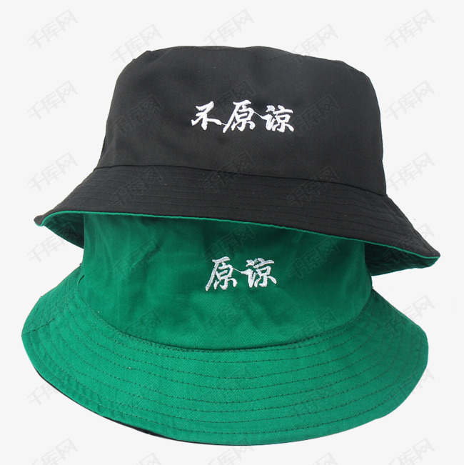 刺绣黑色绿色原谅帽素材图片免费下载_高清p