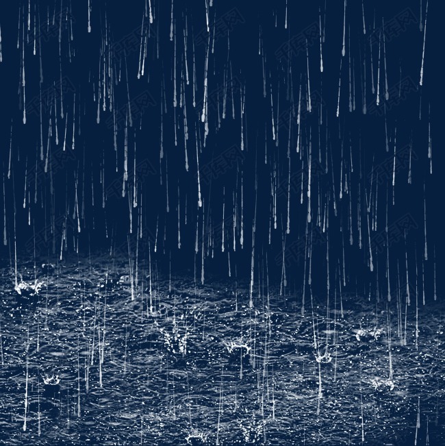 暴风雨雨水雨滴元素素材图片免费下载-千库网