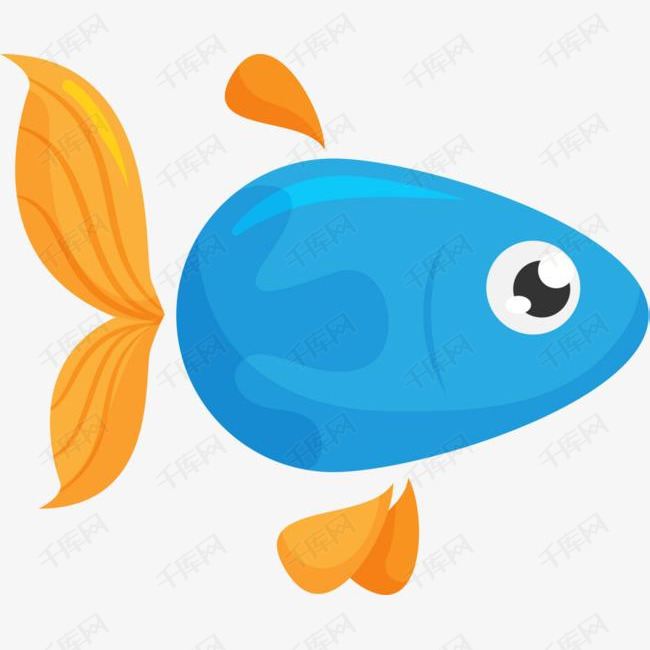 世界海洋日呆萌蓝色小鱼