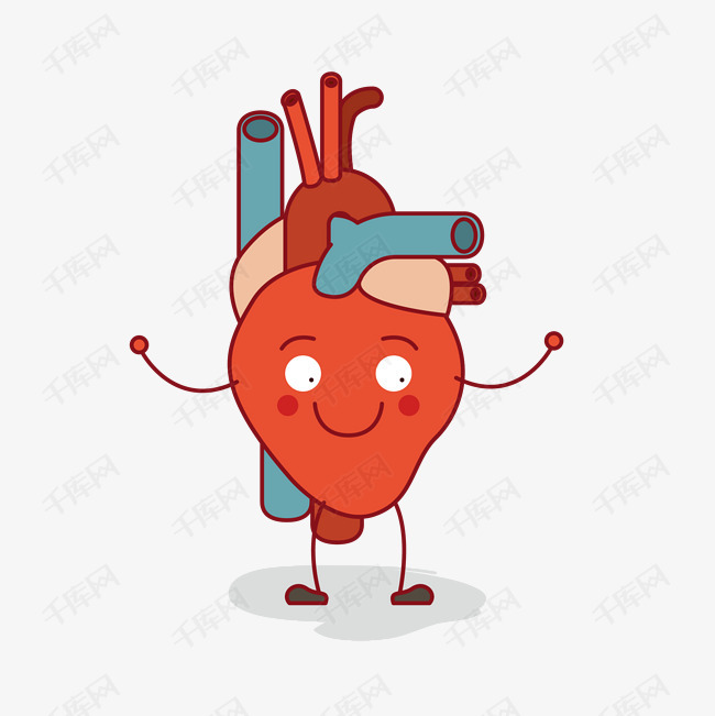 卡通心脏器官矢量素材