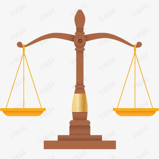 金色棕色法律天平
