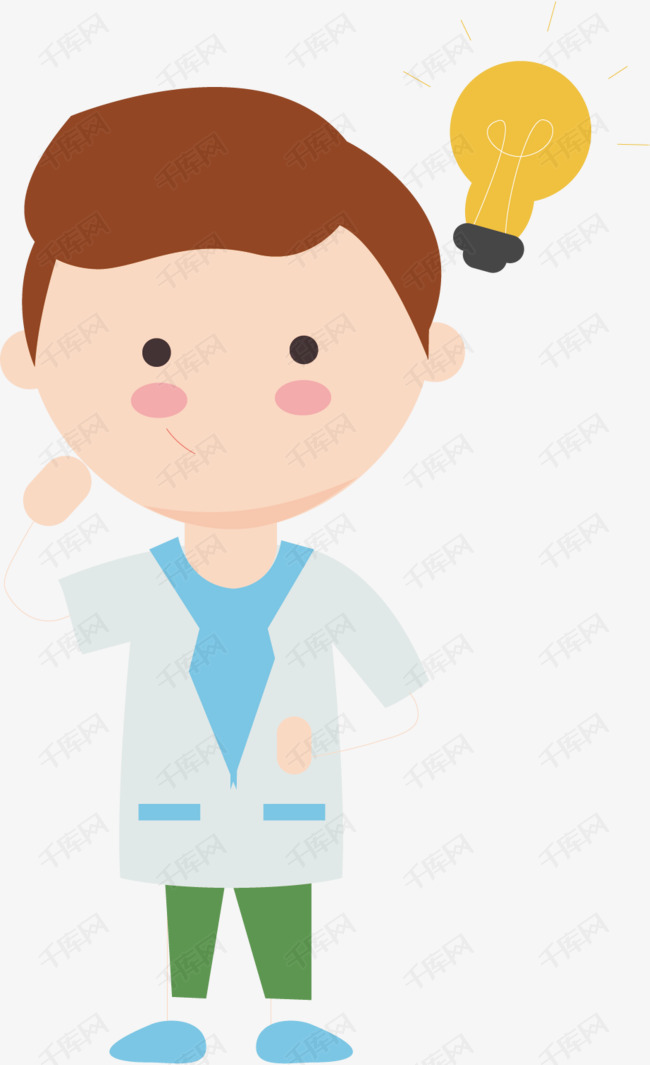 矢量图突然想到方法的男孩
