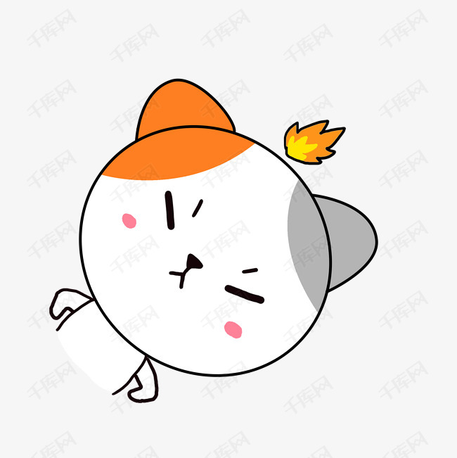 q版可爱卡通歪头小动物表情包小猫咪生气