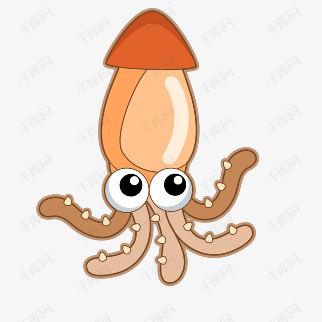 卡通手绘章鱼动物设计