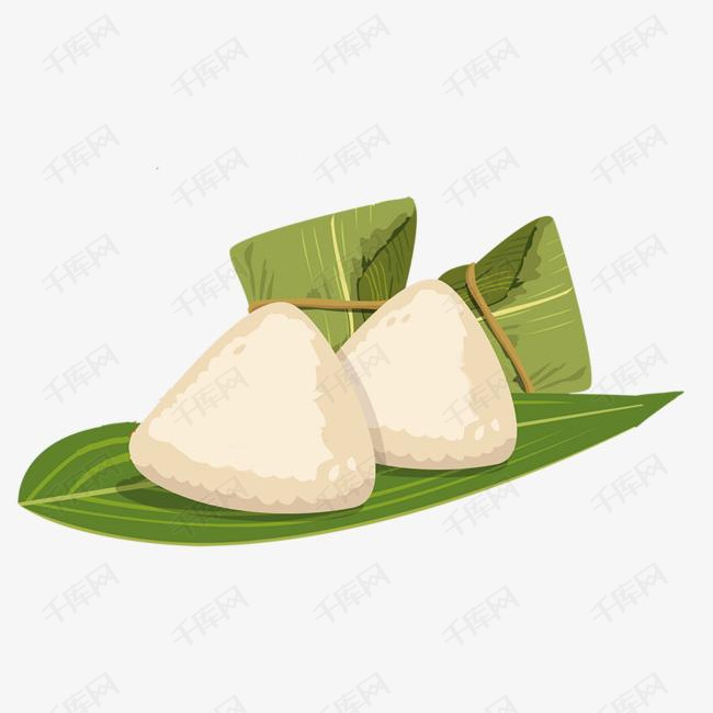 彩色端午节粽子美食元素的素材免抠彩色端午节节日粽子美食食物