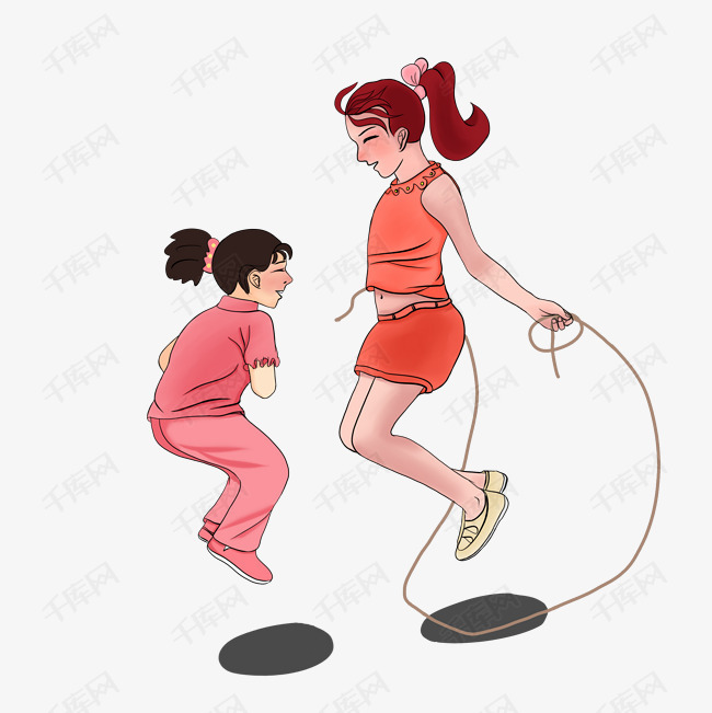 儿童节女孩子跳绳小游戏