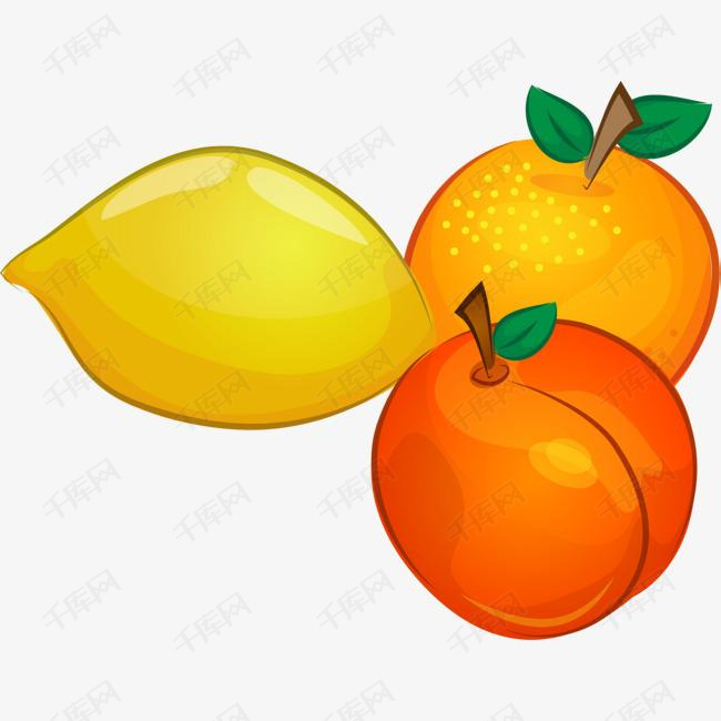 夏季水果卡通橙子