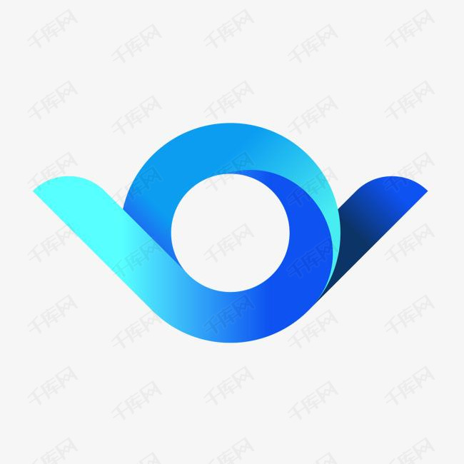 蓝色渐变logo设计