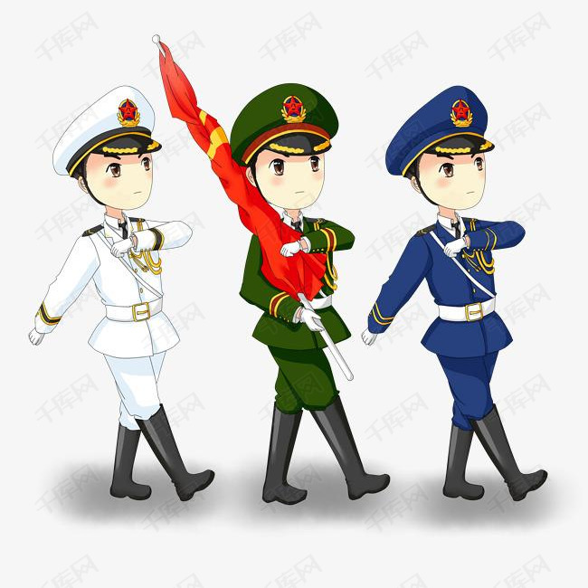 八一建军节军人插画建党节