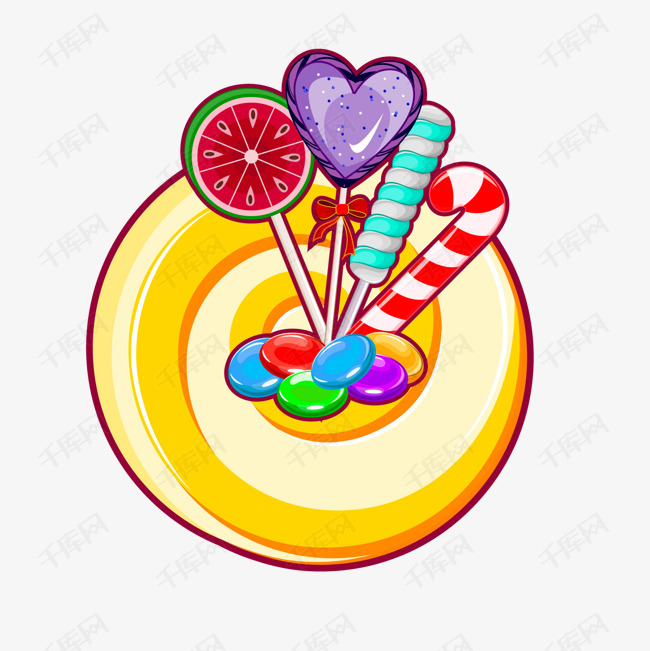 卡通糖果矢量图下载素材图片免费下载_高清psd_千库网