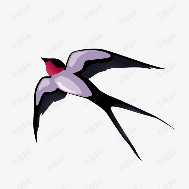 卡通可爱小动物装饰动物头像燕子
