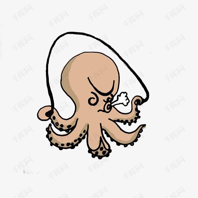 的粉红章鱼的素材免抠                                卡通跳绳人物