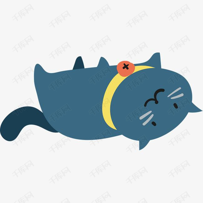 卡通蓝猫矢量图